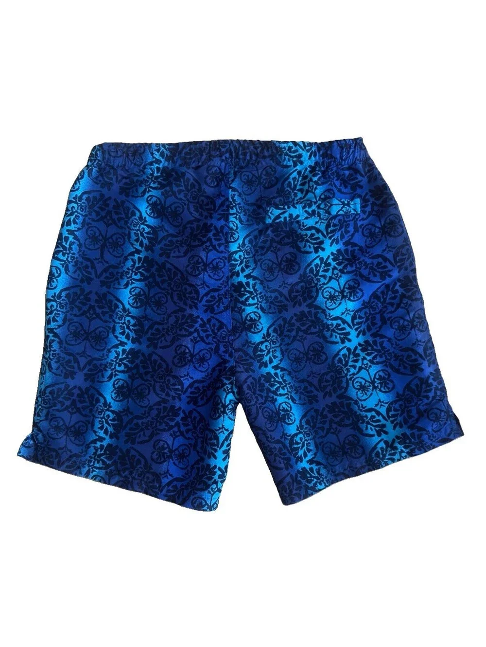 Iguana Sportswear Men’s Blue Tropical Floral Swim Trunks Board Shorts Size M